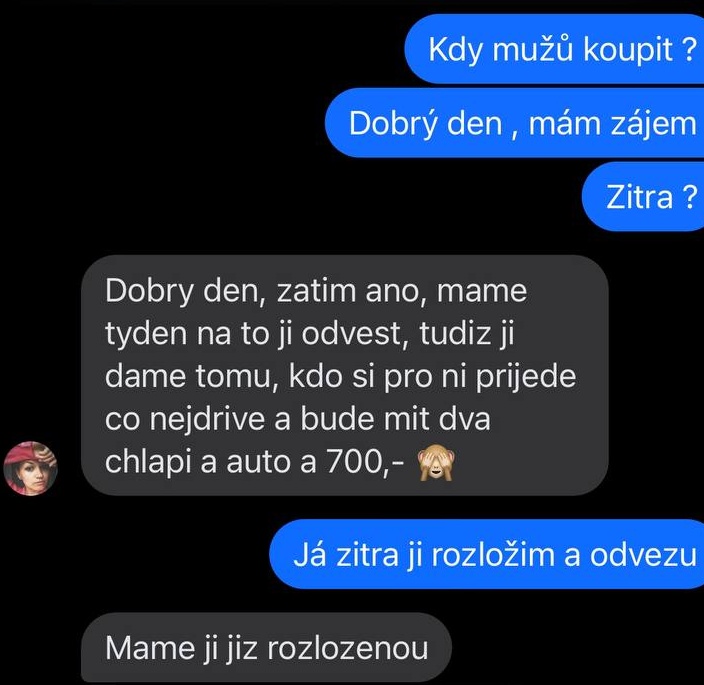 Забір шафи за 700 Kč